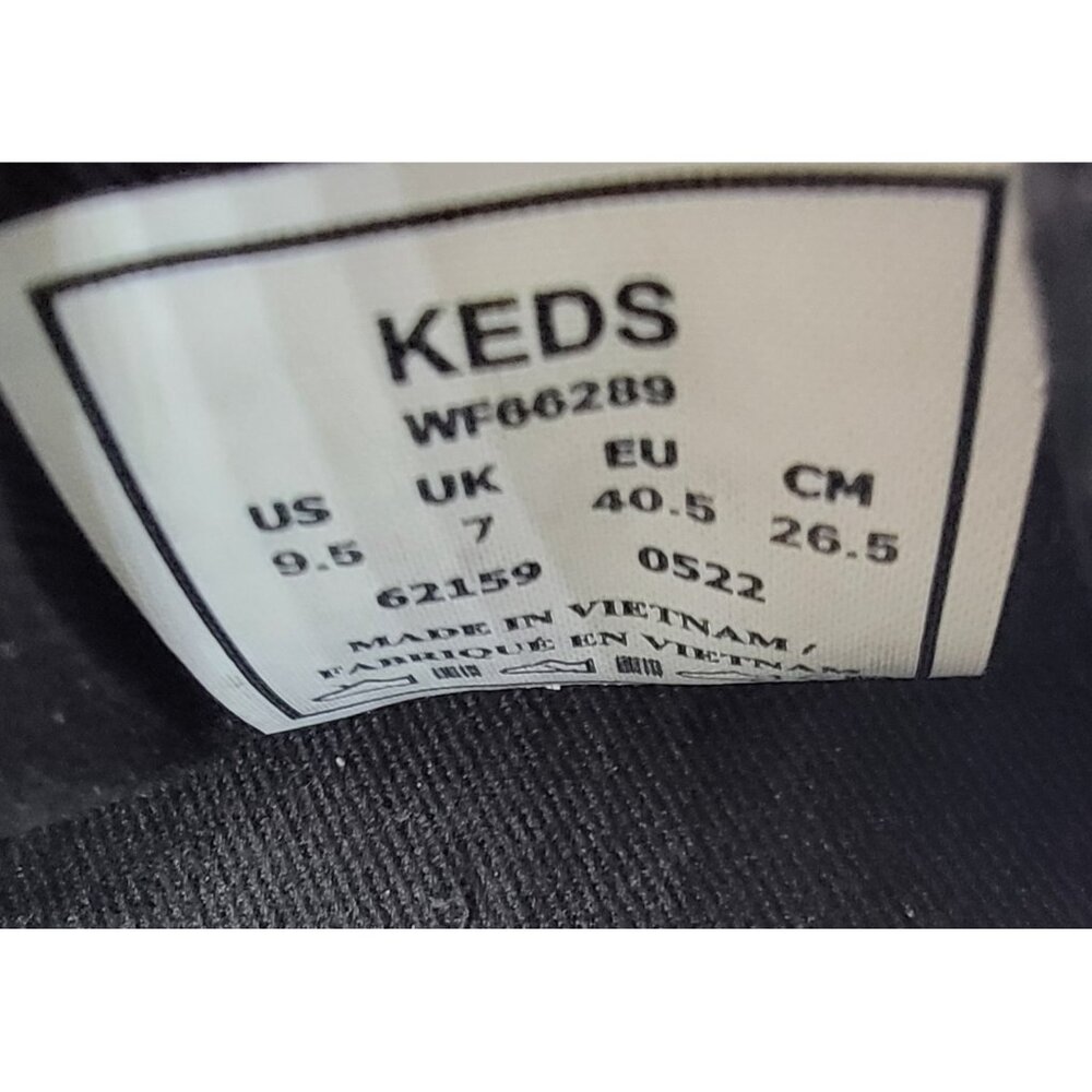 Keds Softerra Embroidered Black Velvet Sneaker Shoes US 9.5 New Year's Party - Picture 7 of 7